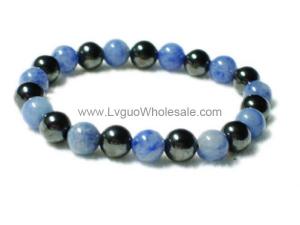 Hematite Stone Beaded Stretch Bracelet